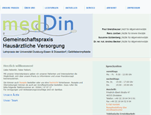 Tablet Screenshot of meddin.de